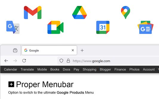 Option for the Google menubar