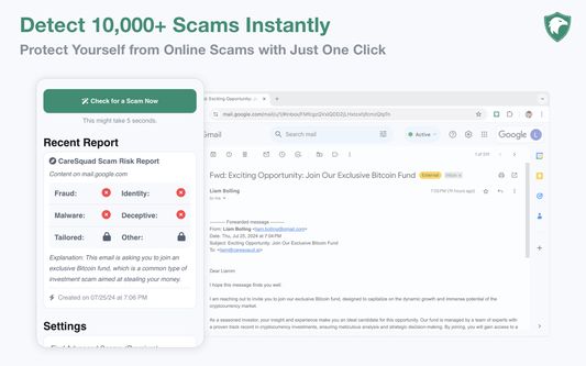 Detect 10,000+ Scams Instantly. Protect Yourself from Online Scams with Just One Click.