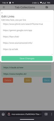 Edit Links in Collection.