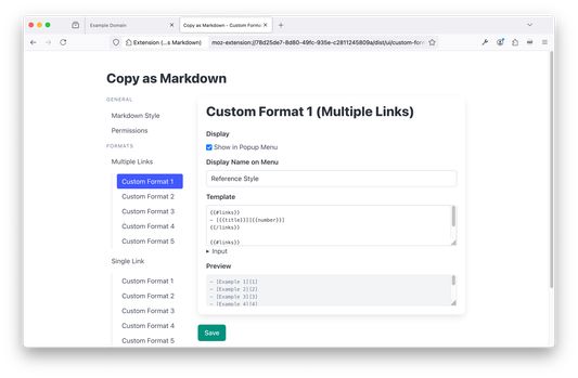 You can assign your custom formats.