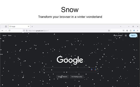 Transform your browser in a winter wonderland