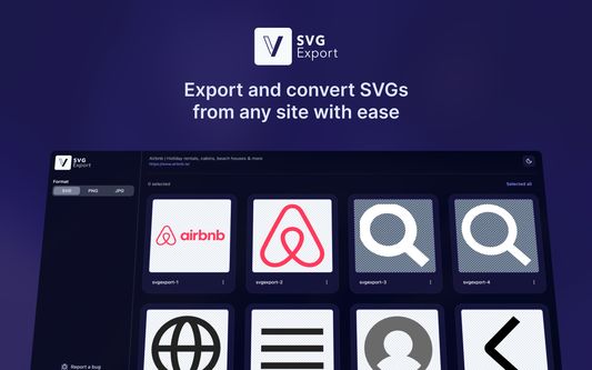 SVG Export: Export and convert SVGs from any site with ease