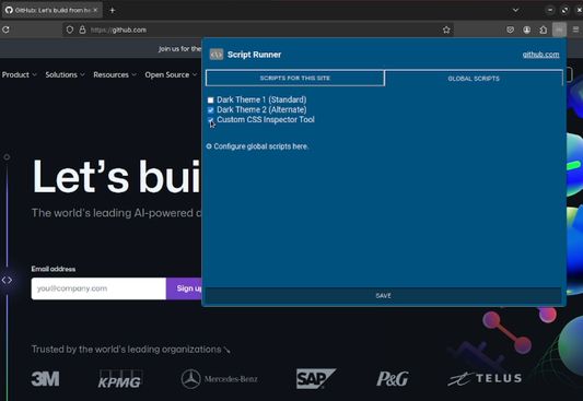 Inject available global scripts