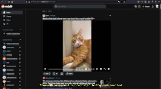 When "Hide recent subreddits" is enabled