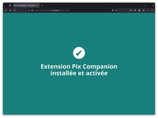 L’extension est bien détectée sur le navigateur du candidat.