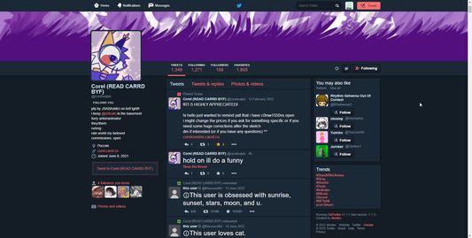 Dark mode profile