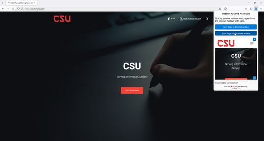 Load Page from Internet Archive