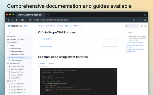 Comprehensive documentation and guides available