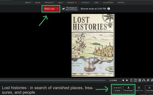 In Internet Archive, when a book is borrowed