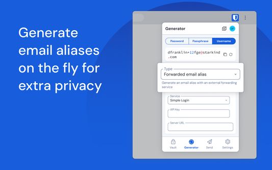 Generate email aliases on the fly for extra privacy