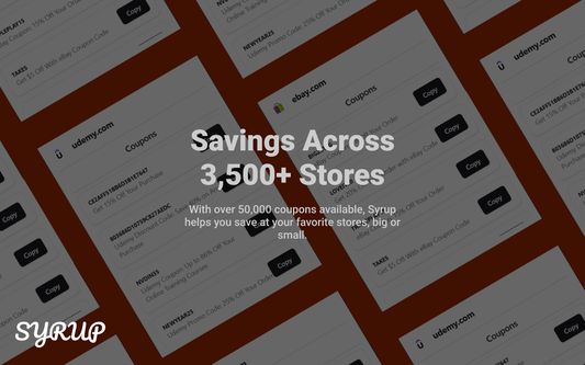 Syrup supports over 3,500 stores and has over 50,000 coupons