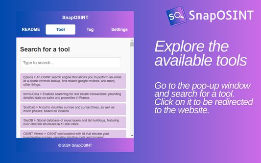 show how to explore the available tools