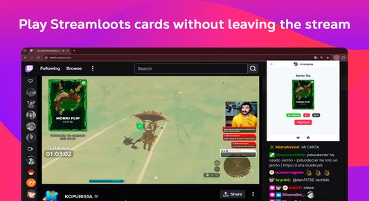 Play cards without leaving the stream