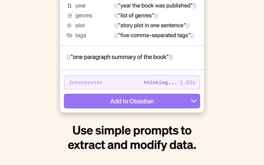 Use simple prompts to extract and modify data.