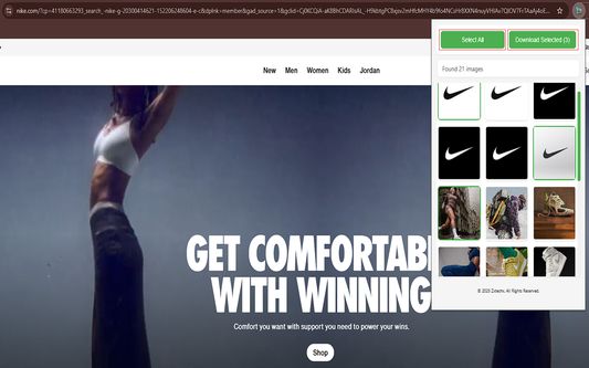 preview of how pixify scrapes a website and put all images in one place