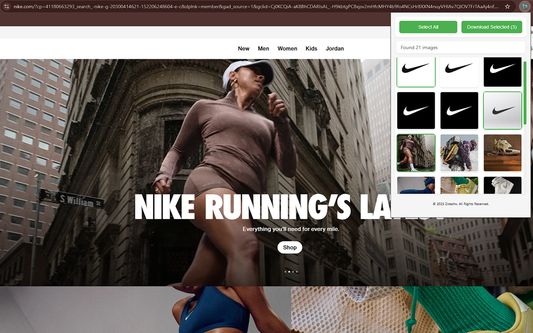 you can download all scraped images across the webpage in one click