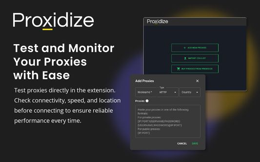 Test and monitor your proxies
