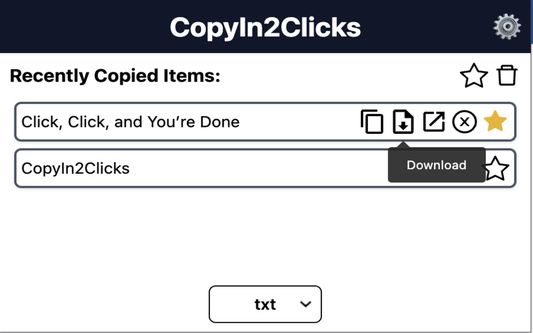Download saved text