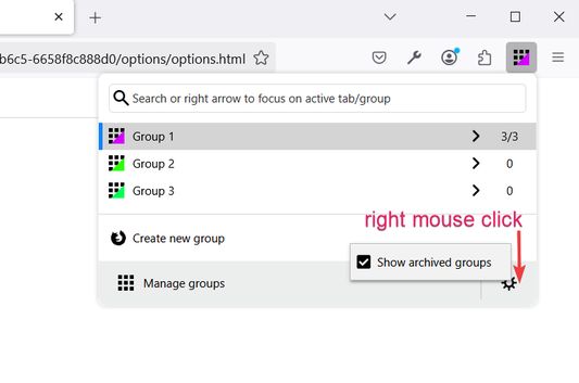 How to hide archived groups