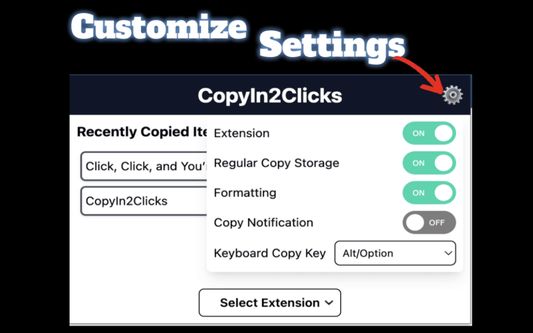 Customize settings to your preferences