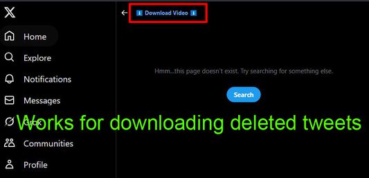 Works for downloading deleted tweets