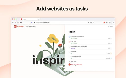 Add websites as tasks