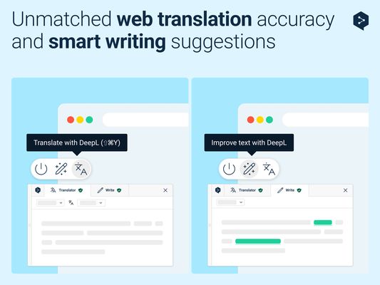 Unmatched web translation accuracy and smart writing suggestions