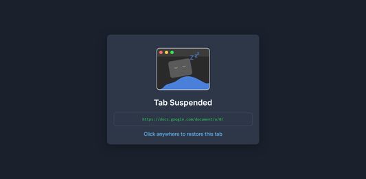 Suspended Page - Dark Mode