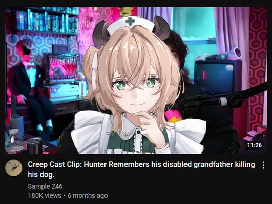 Nimi Nightmare overlaid onto a YouTube thumbnail.