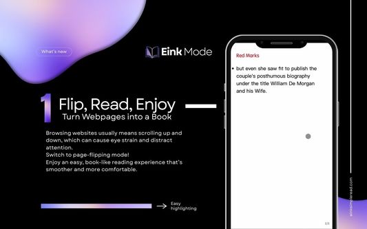 Browsing websites usually means scrolling up and down , which can cause eye strain and distract attention.
Switch to page-flipping mode and enjoy a book-like reading experience that's smoother and more comfortable .