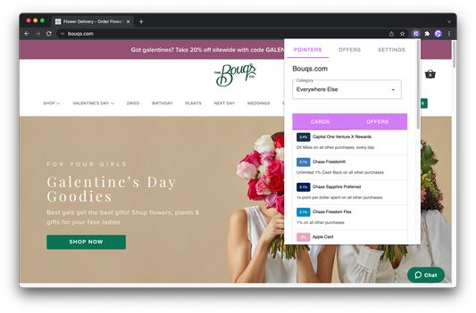 View all of the details in the extension's popup