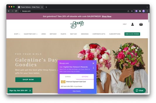 See any relevant offer for any site while you shop