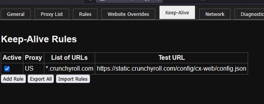 Keep proxies alive during surfing or streaming
