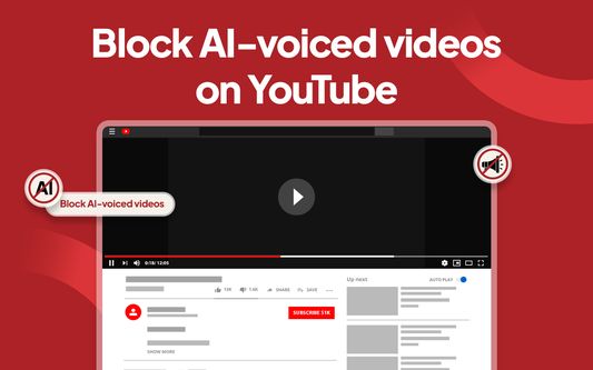 AI Content Shield - Block AI-voiced videos on YouTube
