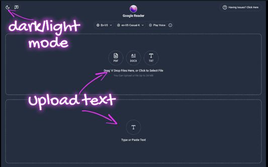 Upload text/customize appearence