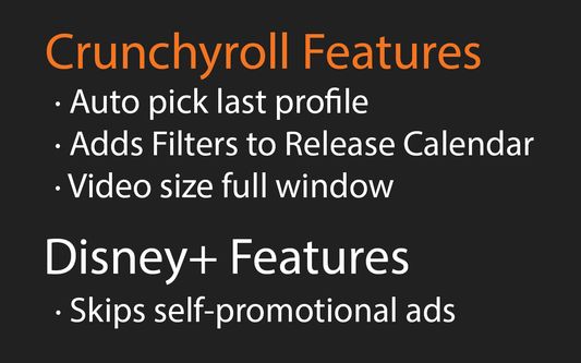 Crunchyroll/Disney features