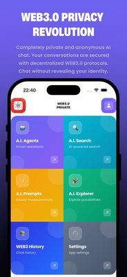 AI Chat WEB3.0 - ChatGPT 4.1 main interface showcasing the next-generation AI platform with WEB3.0 privacy principles. Experience completely private and anonymous chat with decentralized security protocols. Clean, modern Firefox extension design optimized for seamless AI conversa