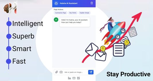 Meet Hubria, your AI assistant for ultimate productivity.  Smart, fast, and always ready to help!