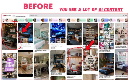 before filter content