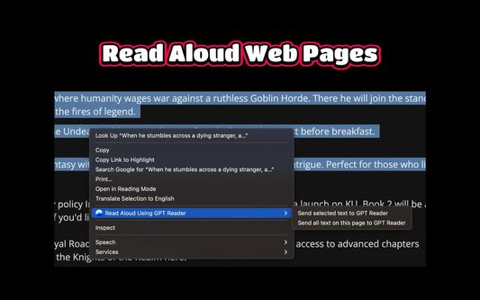 Read Aloud Web Content
