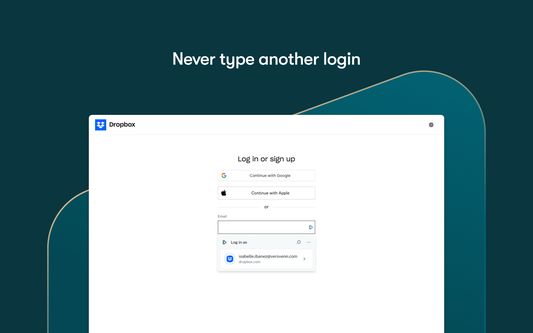 Never type another login