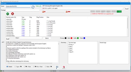 Open-source tool used in the speller (V4.0 build 302 WIP)