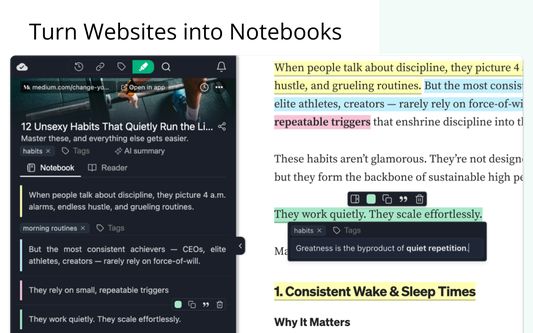 Turn Websites into Notebooks