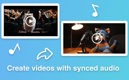 Create videos with synced audio