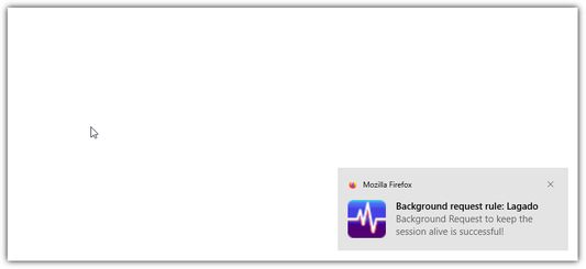 Background page request Notification
