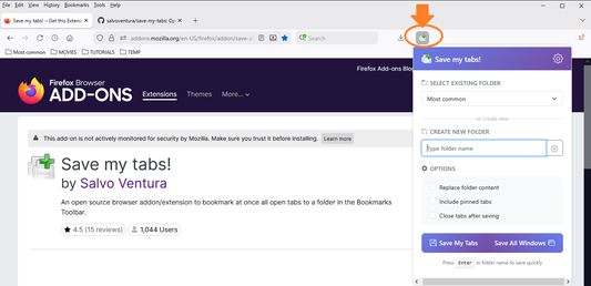 Where to find the add-on button.