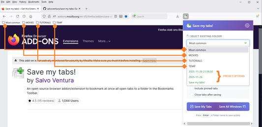 The menu order is the same as the Bookmark bar order.