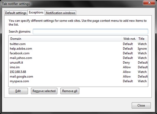 Preferences window (2)