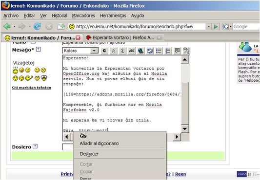 Esperanta Vortaro por Fajrfokso